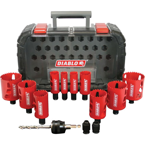 General Purpose Bi-Metal Hole Saw Set, 14 Pieces Stor-it Systems