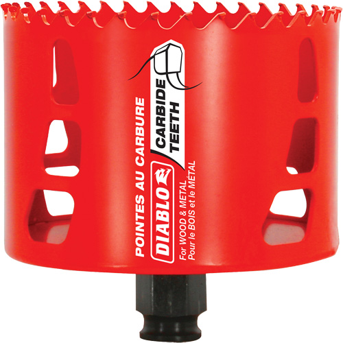 Scie cloche pour bois et m&eacute;tal, 3-5/8", Profondeur de la coupe 2-3/8", Carbure Stor-it Systems