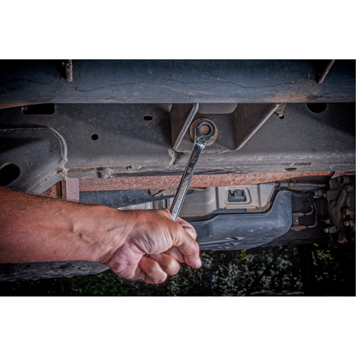 90-Tooth Reversible Ratcheting Wrench, 12 Point, 1/2", Chrome/Polished Finish Stor-it Systems
