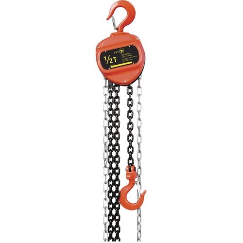 VCH Series Chain Hoist, 20' Lift, 2200 lbs. (1 tons) Capacity, Heat-Treated Alloy Steel Chain Stor-it Systems