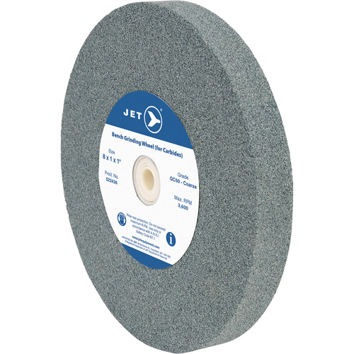 GC810C Bench Grinding Wheel, 8" x 1", 1" Arbor, Silicon Carbide Stor-it Systems