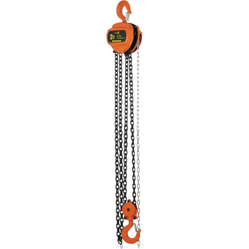 VHC Series Chain Hoists, 10' Lift, 6600 lbs. (3 tons) Capacity, Alloy Steel Chain Stor-it Systems