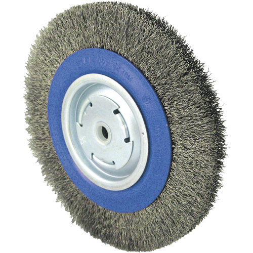 Brosse rotative &agrave; fil torsad&eacute;, 8" dia., Fils 0,014", Arbre 1/2" - 5/8" - 2 Stor-it Systems