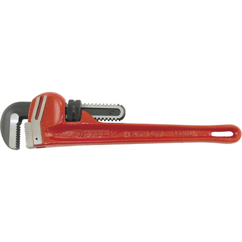 PW-14 Steel Pipe Wrenches - Chrome Molybdenum Jaw, 2-7/16" Jaw Capacity, 14" Long, Chrome Finish Stor-it Systems