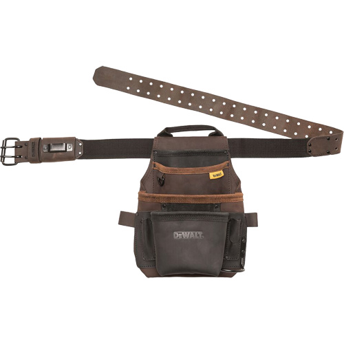 Tool Pouch & Belt, Multiple Tool Holder, Leather, 12 Pockets Stor-it Systems