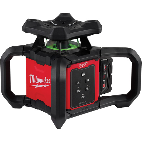 M18 Green Interior Rotary Laser Level Kit with Remote/Receiver & Wall Mount Bracket, 1000' (304.8 m) Stor-it Systems