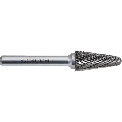 L4-DC JET-KUT Taper Shape Bur 9 (Radius End), 1/2" Dia. Stor-it Systems