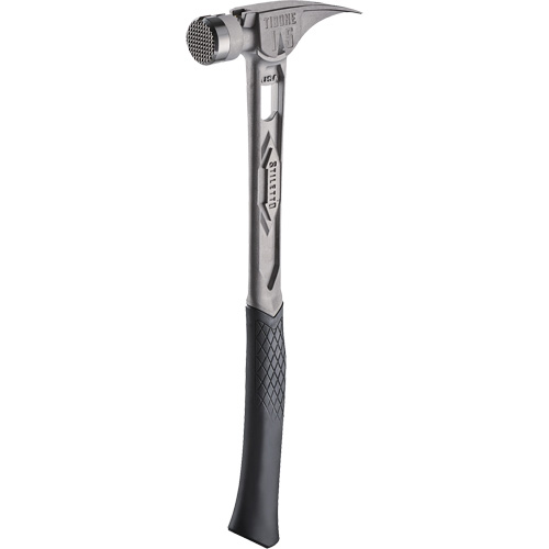 TIBONE Milled Titanium Framing Hammer, 15 oz., Solid Steel Handle, 17-17/50" L Stor-it Systems