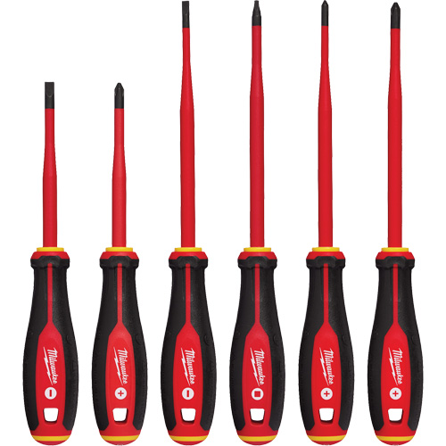 Insulated Slim Tip Screwdriver Set, 6 Pcs., Magnetic Stor-it Systems