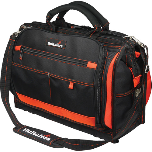 Porte-outils &agrave; compartiments multiples de 18", Polyester balistique, 50 pochettes, Noir/Rouge Stor-it Systems