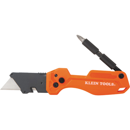 Couteau utilitaire pliant avec tournevis &agrave; douille, 1" lame, lame en Acier, poign&eacute;e en Plastique Stor-it Systems