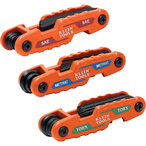 Compact Folding Hex Key Set, 25 Pcs., Metric & Imperial/Torx&reg; Stor-it Systems