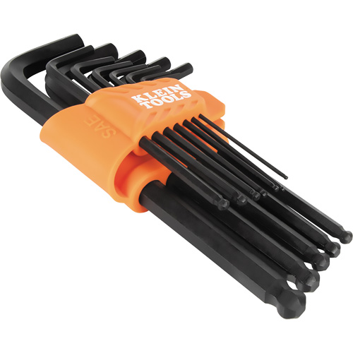 L-Style Ball-End Hex Key Wrench Set, 12 Pcs., Imperial Stor-it Systems