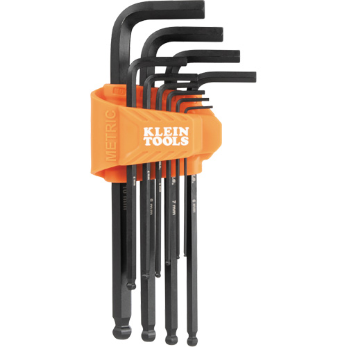 L-Style Long Ball-End Hex Key Set, 10 Pcs., Metric Stor-it Systems