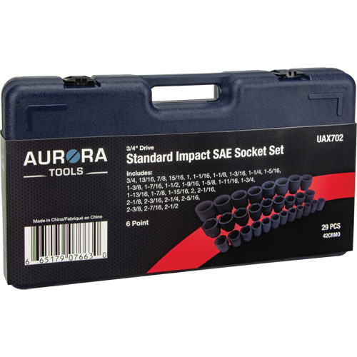SAE Socket Set, 29 Pcs, Impact, 3/4" Drive Size Stor-it Systems