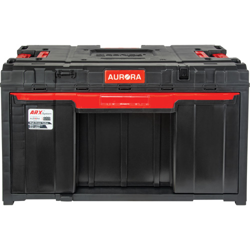 Arx&reg; Single Drawer Toolbox, 11-1/5" W x 18-3/10" D x 9-1/10" H, Black/Red Stor-it Systems
