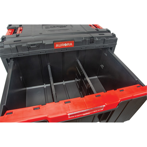 Arx&reg; Single Drawer Toolbox, 11-1/5" W x 18-3/10" D x 9-1/10" H, Black/Red Stor-it Systems