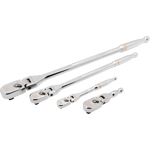 Ensemble de rochet &agrave; t&ecirc;te en goutte et manche enti&egrave;rement poli avec prises 1/4", 3/8" & 1/2" 120XP Stor-it Systems