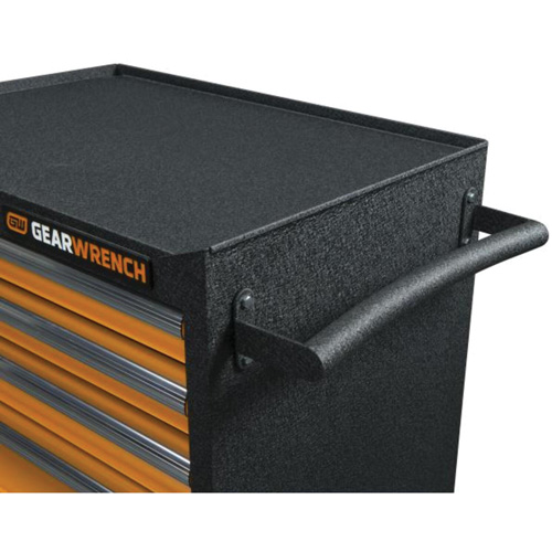 Armoire roulante pour outils s&eacute;rie GSX, 6 tiroirs, 36" la x 18-1/5" p x 37-2/5" h, Noir/Orange Stor-it Systems