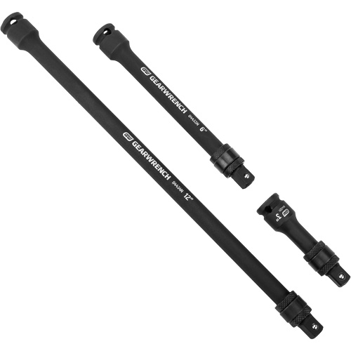 3-Piece Impact Locking Extension Set, 3/8" Drive, Manganese Phosphate Finish, 3 Pcs Stor-it Systems