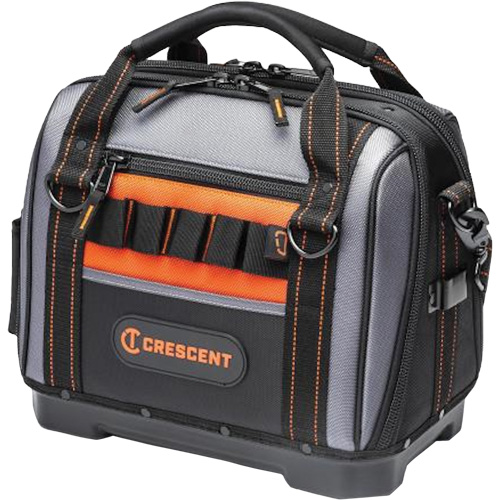 14" Tradesman Closed Top Tool Bag, Polyester, 32 Pockets, Black/Grey Stor-it Systems