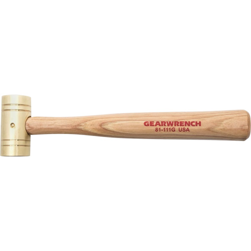 Marteau en laiton avec manche en noyer, Poids de la t&ecirc;te 1 lb, 11" lo Stor-it Systems