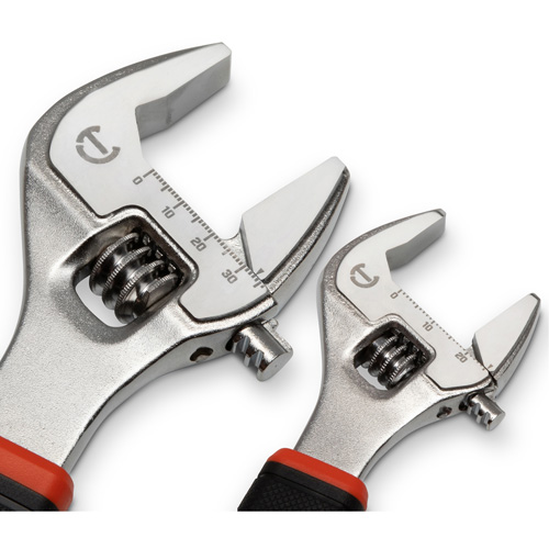 Quick-Fit-Jaw Adjustable Wrench Set, Adjustable, 2 Pieces, Imperial and Metric Stor-it Systems
