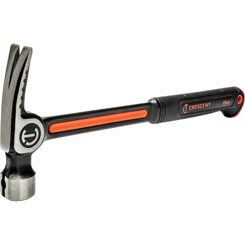 Milled-Face Framing Hammer, 28 oz., Solid Steel Handle, 16" L Stor-it Systems