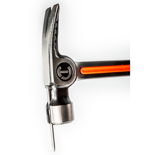 Milled-Face Framing Hammer, 28 oz., Solid Steel Handle, 16" L Stor-it Systems