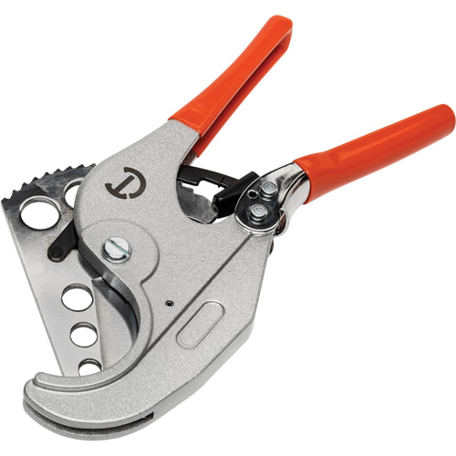 Ratcheting PVC Pipe Cutter with Dipped Grips, 1/4"- 2-3/8" Capacity Stor-it Systems