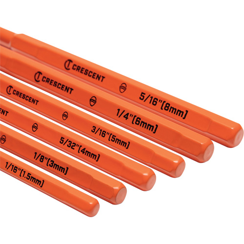 Pin Punch Set, 6 Pieces Stor-it Systems