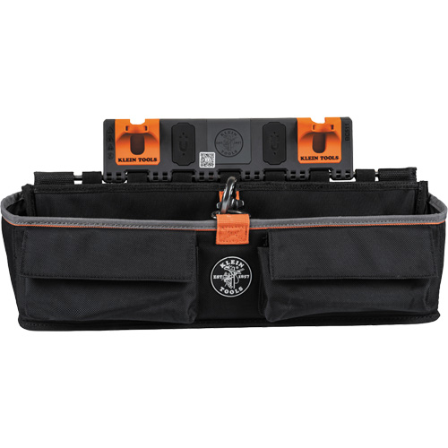 Module pour grande poche avec crochet en S Bucket Work Centre, Nylon, 3 pochettes, Noir/Orange Stor-it Systems