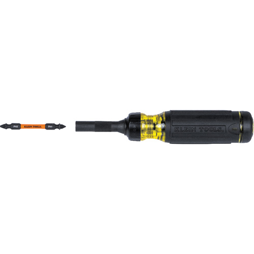15-in-1 Ratcheting Impact-Rated Multi-Bit Torsion Zone Screwdriver, 9-1/2" L, Cushion Grip Handle Stor-it Systems