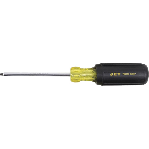 JKSR-2 Square Screwdriver, #2 Tip, Round, 4" L, Cushion Grip Handle Stor-it Systems