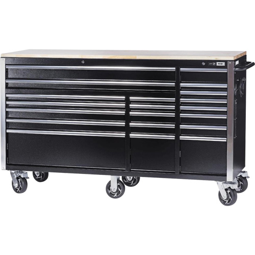 HDRC7220 Armoire mobile de s&eacute;rie HD, 20 tiroirs, 72" la x 24" p x 42-3/10" h, Noir Stor-it Systems