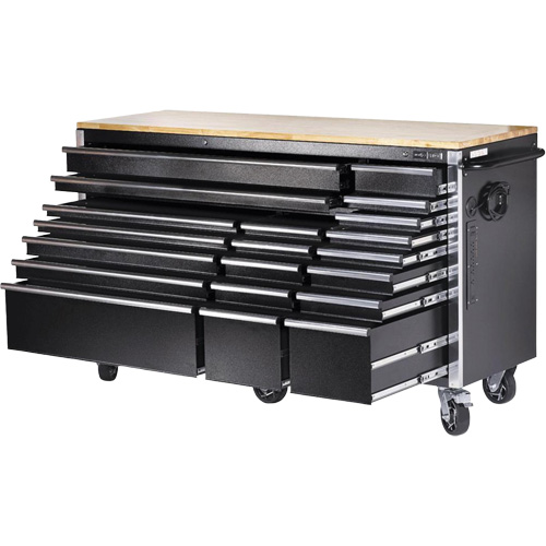 HDRC7220 Armoire mobile de s&eacute;rie HD, 20 tiroirs, 72" la x 24" p x 42-3/10" h, Noir Stor-it Systems