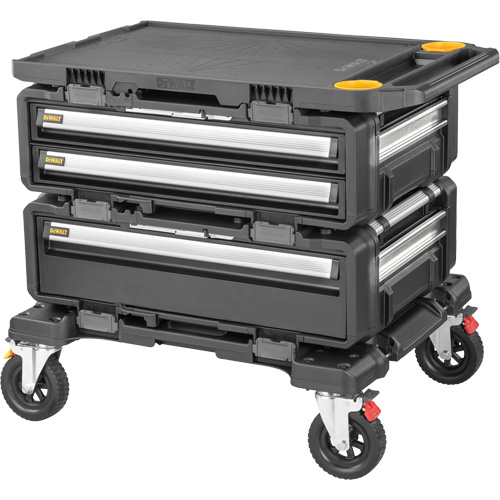 Poste de travail modulaire 4-en-1 TOUGHSYSTEM 2.0 DXL, 34" x 25-4/5" x 30", Noir/Jaune Stor-it Systems