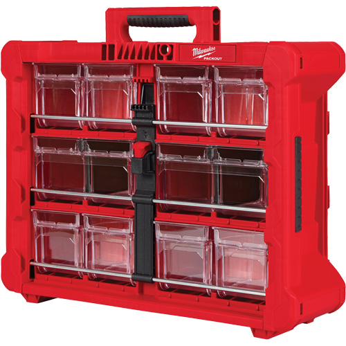 PACKOUT Tilt Bin Organizer, 15-1/5" x 19-7/10" x 6-7/10", Black/Red Stor-it Systems