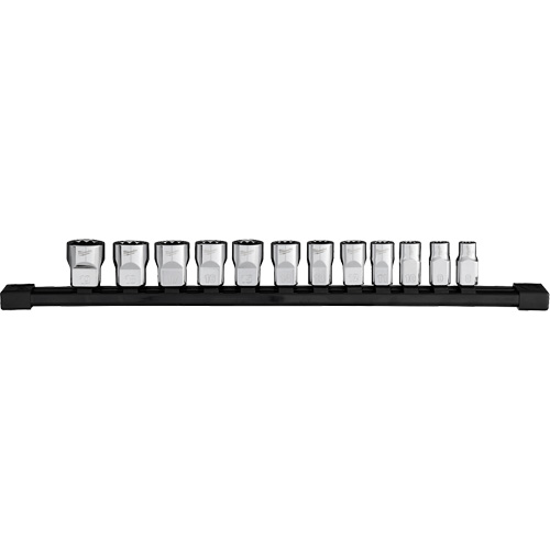 Jeu de douilles m&eacute;triques &agrave; 12 pans, 12 Mcx, Prise de 3/8" Stor-it Systems