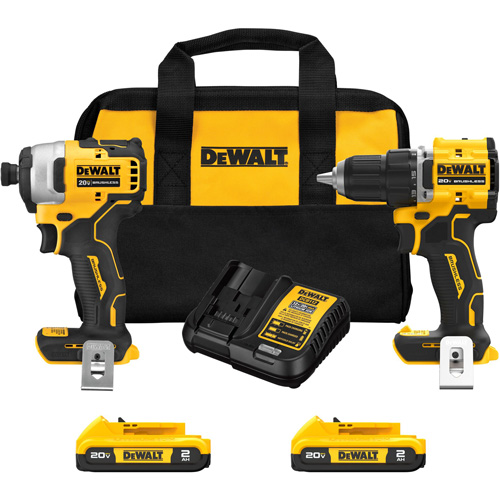 Ensemble de tournevis &agrave; chocs & tournevis/perceuse compact et sans balai ATOMIC, Lithium-ion, 20 V Stor-it Systems