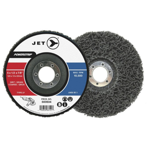 POWERSTRIP XCL T27 Surface Preparation Depressed Centre Wheel, 5" Dia., Coarse Grit Stor-it Systems