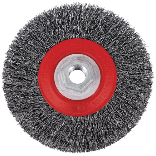 Brosse m&eacute;tallique &agrave; fils torsad&eacute;s &agrave; haut rendement 5C14T, 5" dia., Fils 0,014", Arbre 5/8"-11NC Stor-it Systems