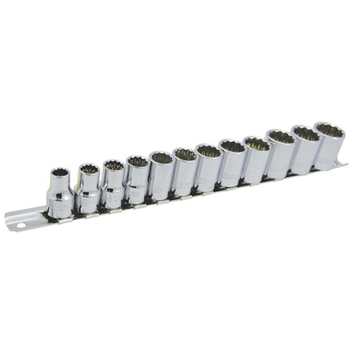 Jeu de douilles m&eacute;triques &agrave; 12 pans SS3812M-12 , 12 Mcx, Prise de 3/8" Stor-it Systems