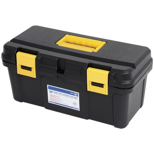 Coffre &agrave; outils portatif en plastique JPTB-16, 16" la x 8" p x 7-1/2" h, Noir Stor-it Systems