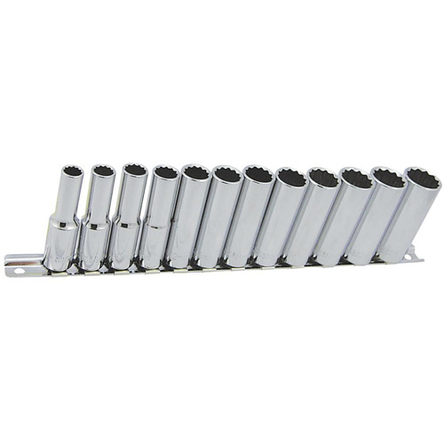 Jeu de douilles m&eacute;triques &agrave; 12 pans SS3812DM-12, 12 Mcx, Prise de 3/8", Profond Stor-it Systems