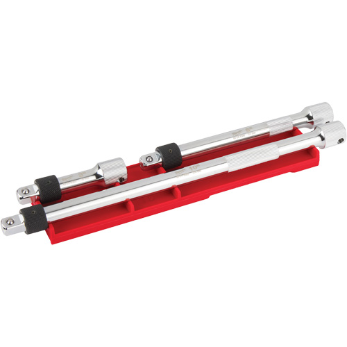 Jeu de rallonges verrouillables, Prise de 3/8", Fini Chrome, 3 M Stor-it Systems