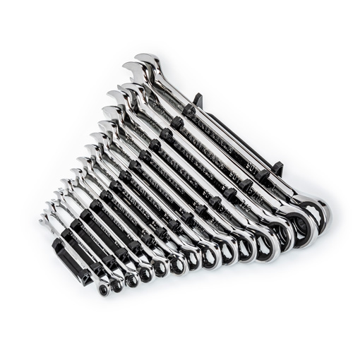 Jeu de cl&eacute;s SAE &agrave; 12 pans et 90 dents, Combinaison &agrave; cliquet, 14 morceaux, Imp&eacute;rial Stor-it Systems