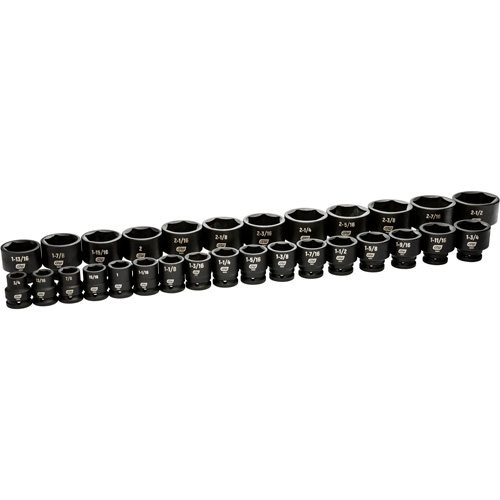 6 Point SAE Socket Set, 29 Pcs, Impact, 3/4" Drive Size Stor-it Systems
