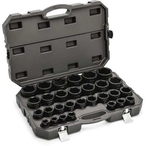 6 Point SAE Socket Set, 29 Pcs, Impact, 3/4" Drive Size Stor-it Systems