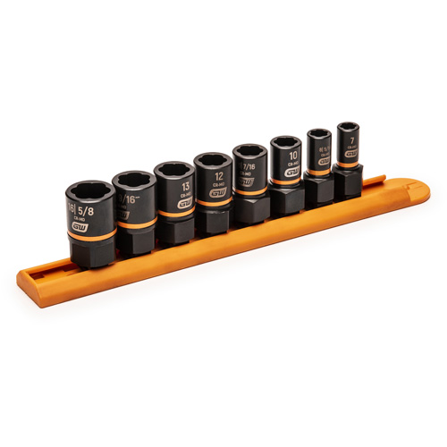 Bolt Biter Extraction Socket Set, 8 Pcs, Impact, 1/4"/3/8" Drive Size Stor-it Systems